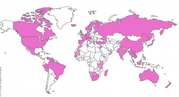 Carte Monde Destinations IN'OUI